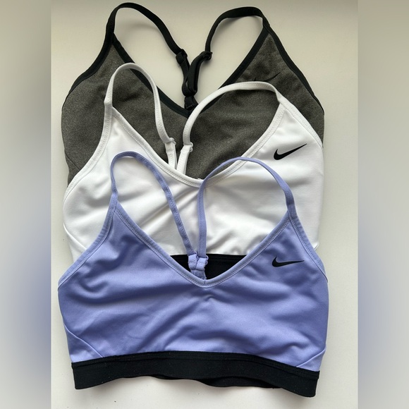 Nike Other - Niki Sport Bra Trio - Nike Women's Sports Bra - White, Gray, and Purple size M